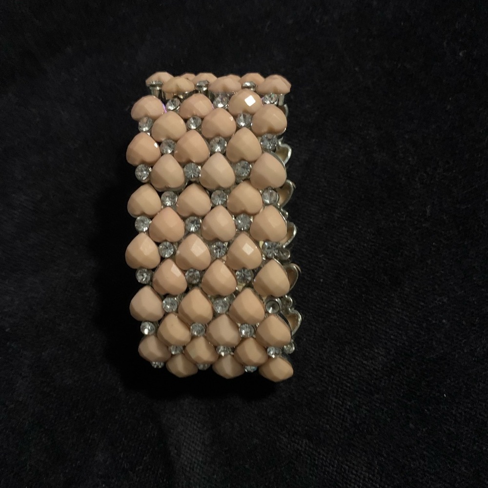 Elegant Beaded Bracelet with Rhinestone Accents